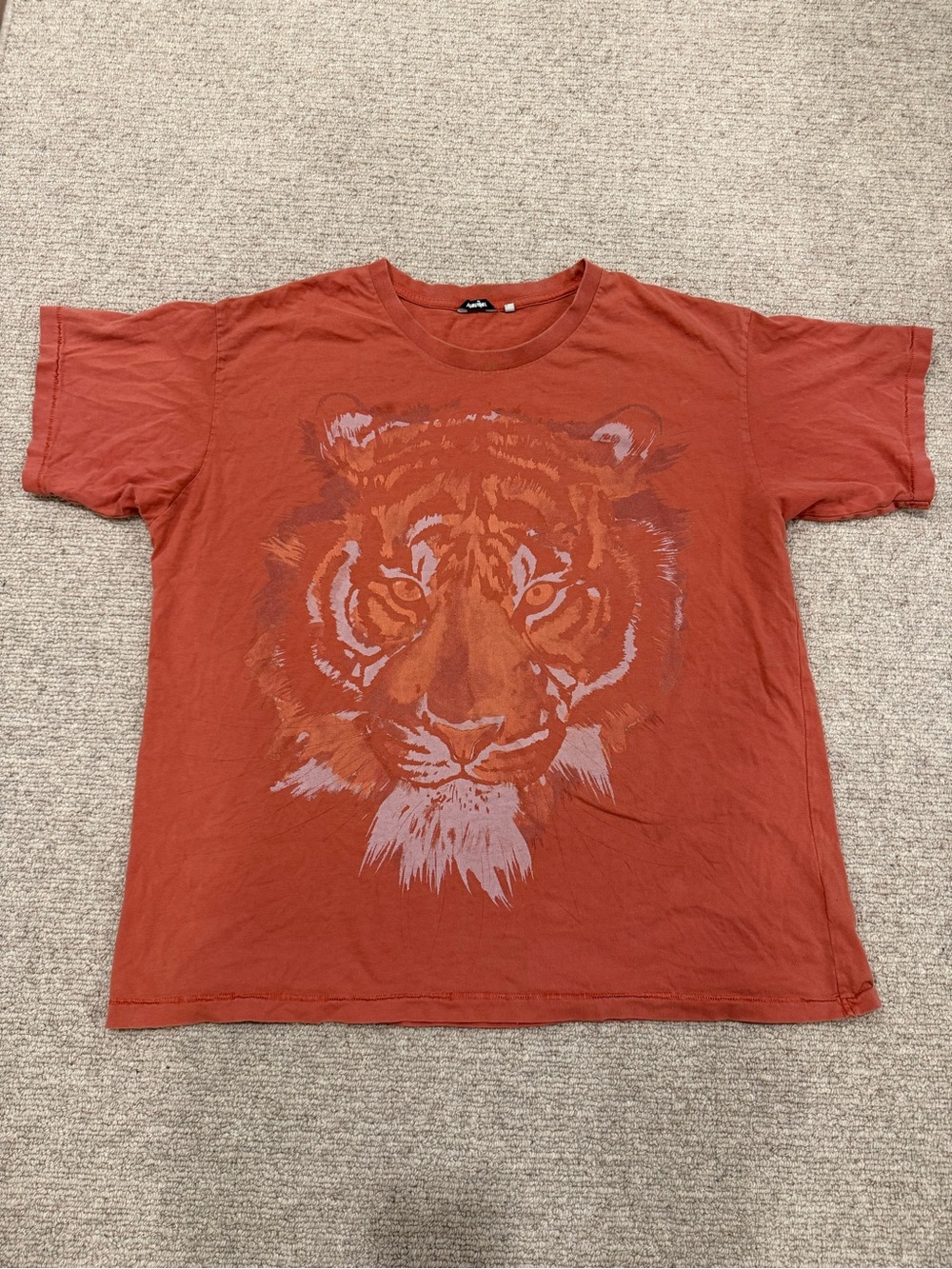 Free People x Wrangler oversized tiger tee RARE orange color women’s M